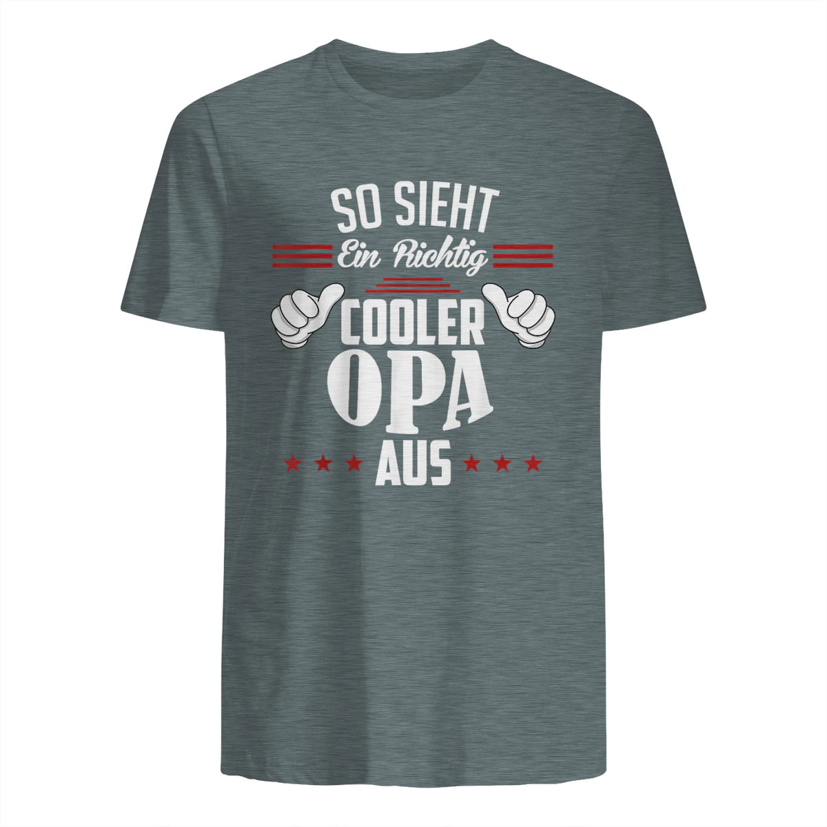 Opa SAGT So Sieht EIN richtig Cooler Opa aus Großvater in Dark Heather - back view