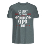 Opa SAGT So Sieht EIN richtig Cooler Opa aus Großvater in Dark Heather - back view