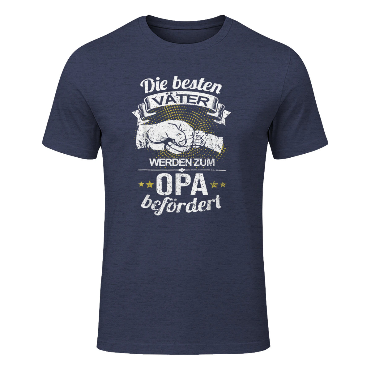 Die Besten Väter Werden Zum Opa Befördert I Geburt I Baby in Heather Navy - front view