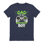 Dad of The Birthday Boy Matching Video Gamer Birthday Party in Heather Navy - back view