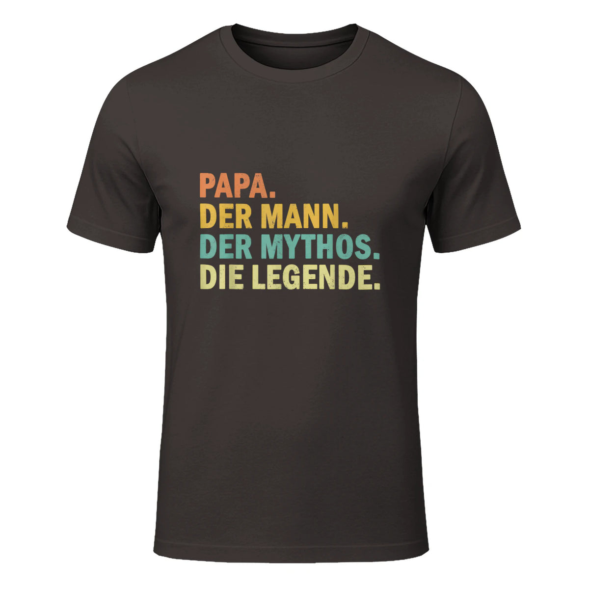 Geschenke für Väter Papa Der Mann Der Mythos Die Legende Classic Fit Novelty Short-sleeve Schwarz S Vate in Dark Chocolate - front view