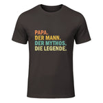 Geschenke für Väter Papa Der Mann Der Mythos Die Legende Classic Fit Novelty Short-sleeve Schwarz S Vate in Dark Chocolate - front view