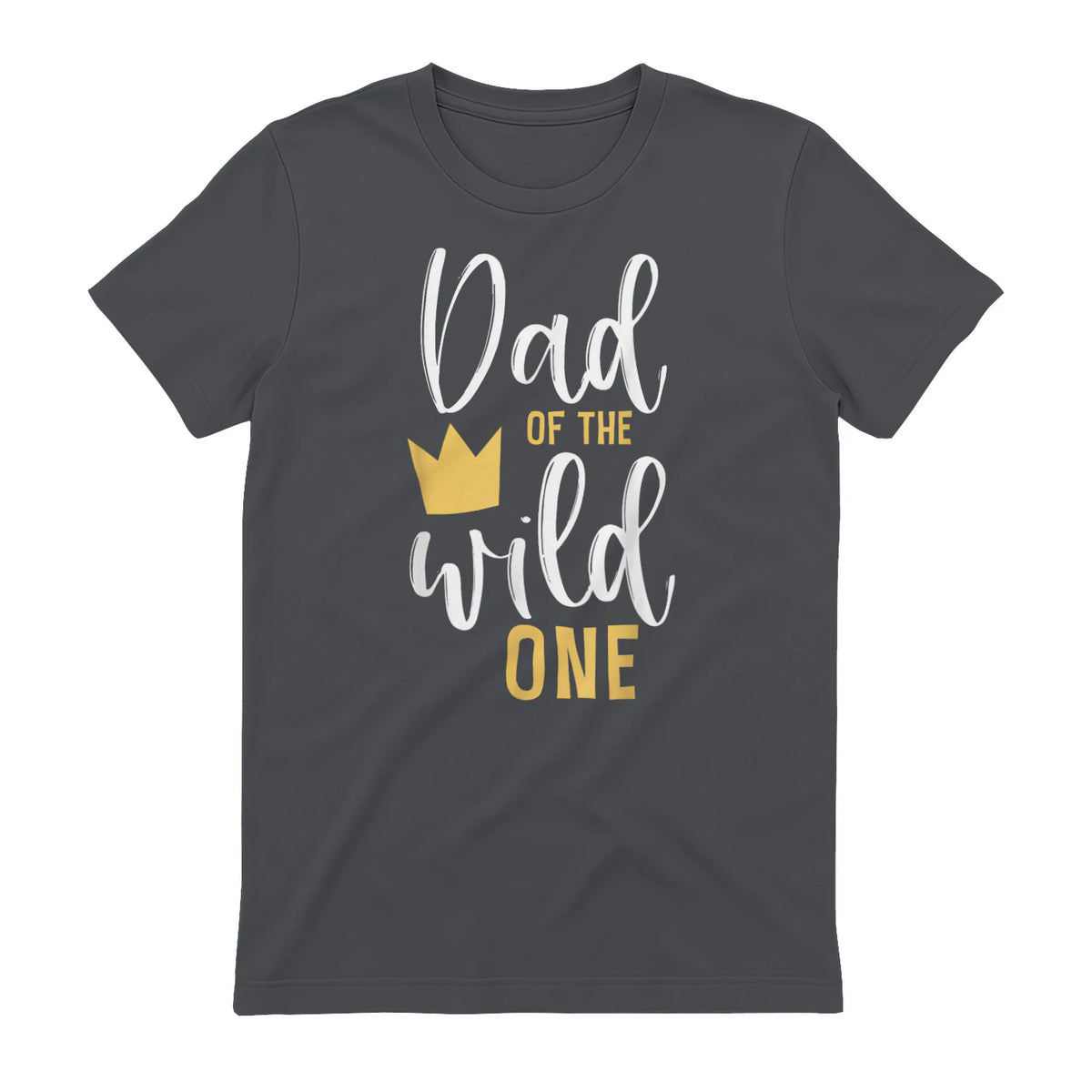 Dad of the Wild One First Birthday Daddy T-Shirt in Charcoal - back view