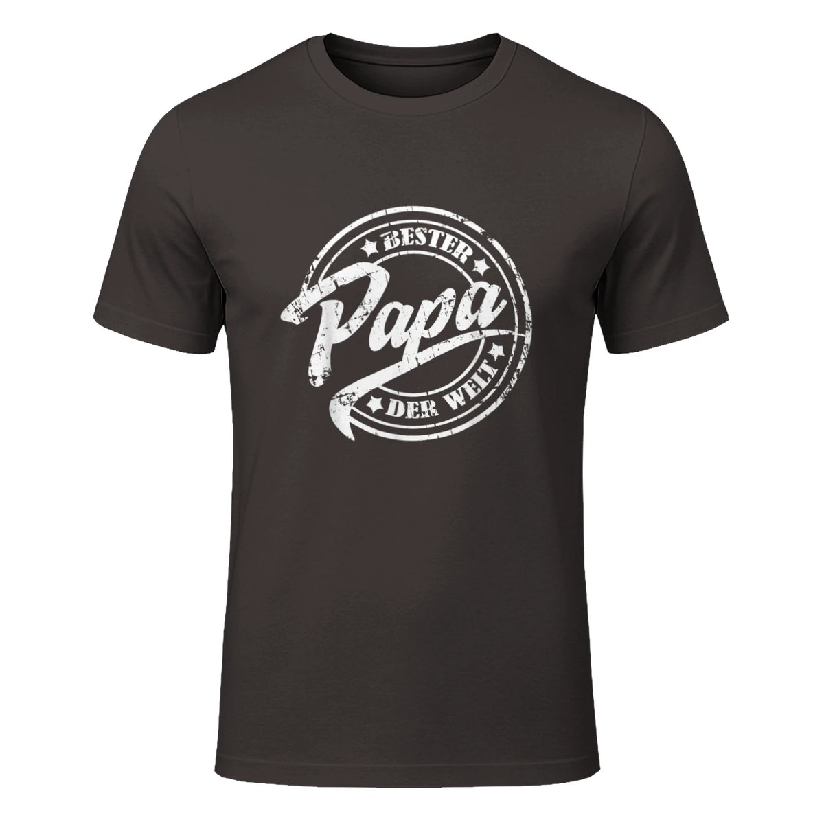 Geschenke für Papa und Opa zum Vatertag - Bester Papa der Welt, Vatertag, Vintage T-Shirt Schwarz S in Dark Chocolate - front view