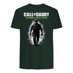 Call of Daddy Parenting Ops – Vatertag Great Dad Joke T-Shirt in Forest Green - back view