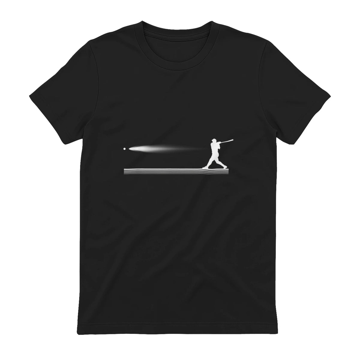 Baseball Apparel - Baseball T-Shirt in Black - back view