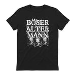 Opa & Großvater Männer Geschenke Vintage Totenkopf Schwarz, S Herren, Halbarm, in Black - back view