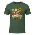 No King in America T-Shirt in Military Green - front view