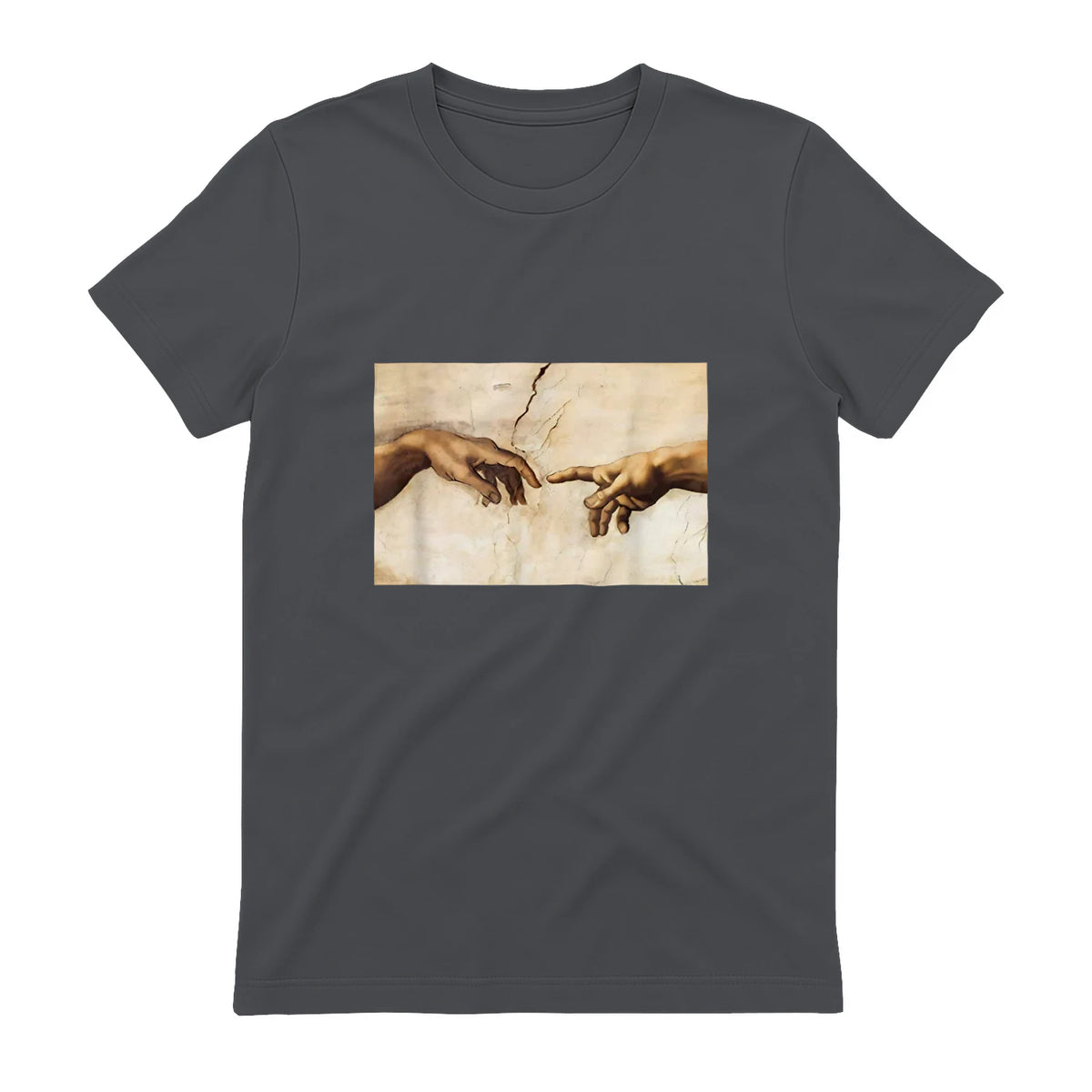 Creation of Adam Michelangelo Die Erschaffung Adams Kunst in Charcoal - back view