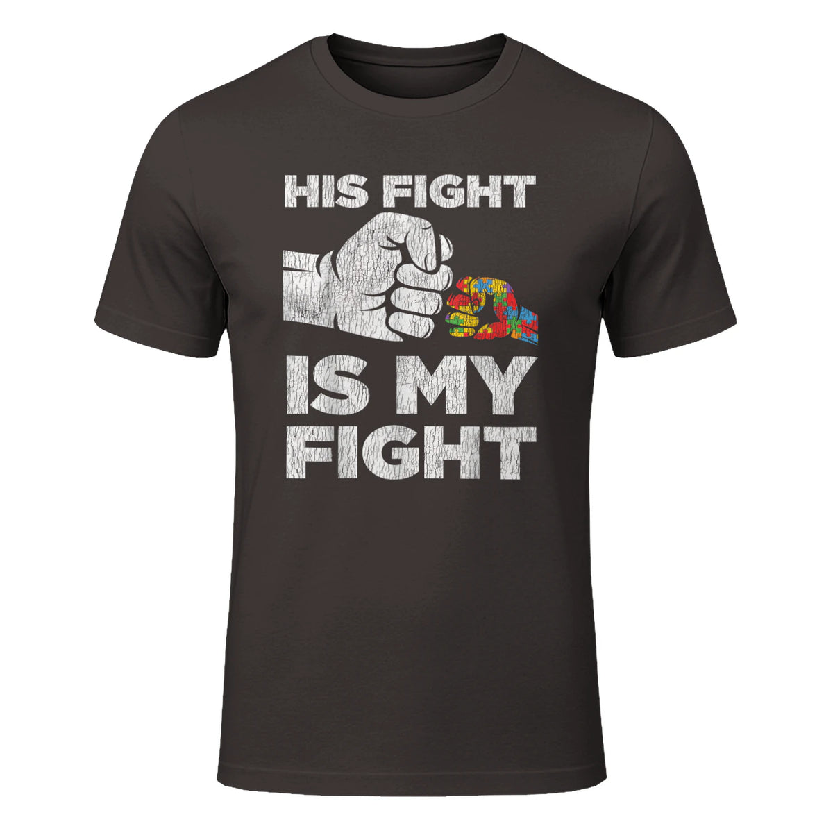 Autism Awareness for Parents of Autistic Kids T-Shirt in Dark Chocolate - front view