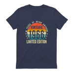 Vintage Sixtieth Birthday Gift T-Shirt in Heather Navy - back view