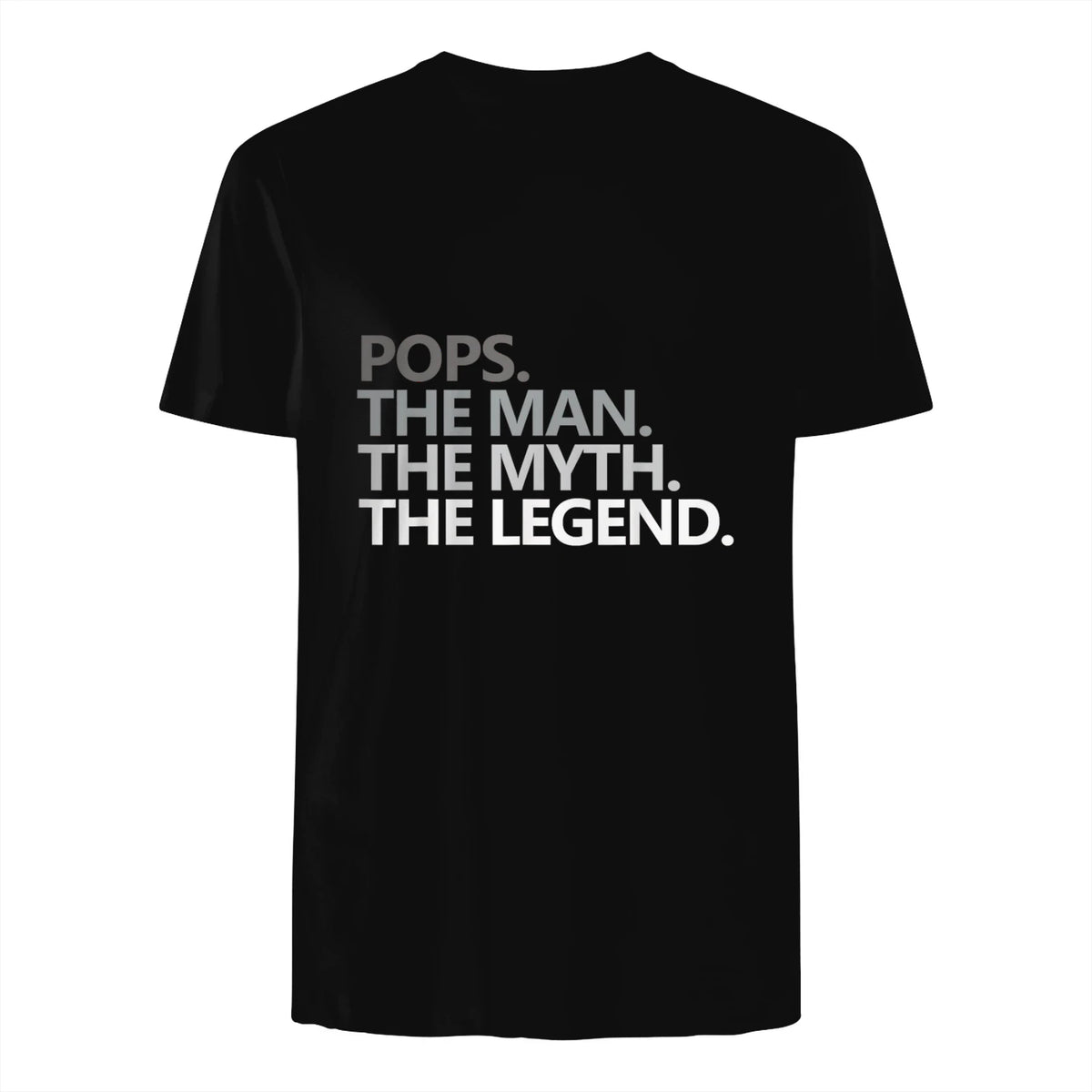 POPS GRANDPA DAD BIRTHDAY Father's Day Funny Men Gift in Black - back view