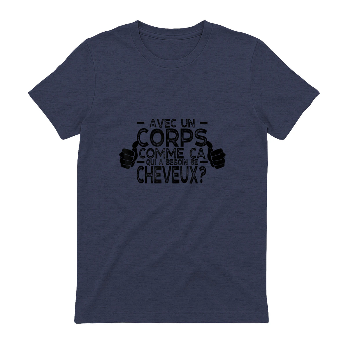 avec Un Corps comme ça, Qui a Besoin de Cheveux in Heather Navy - back view