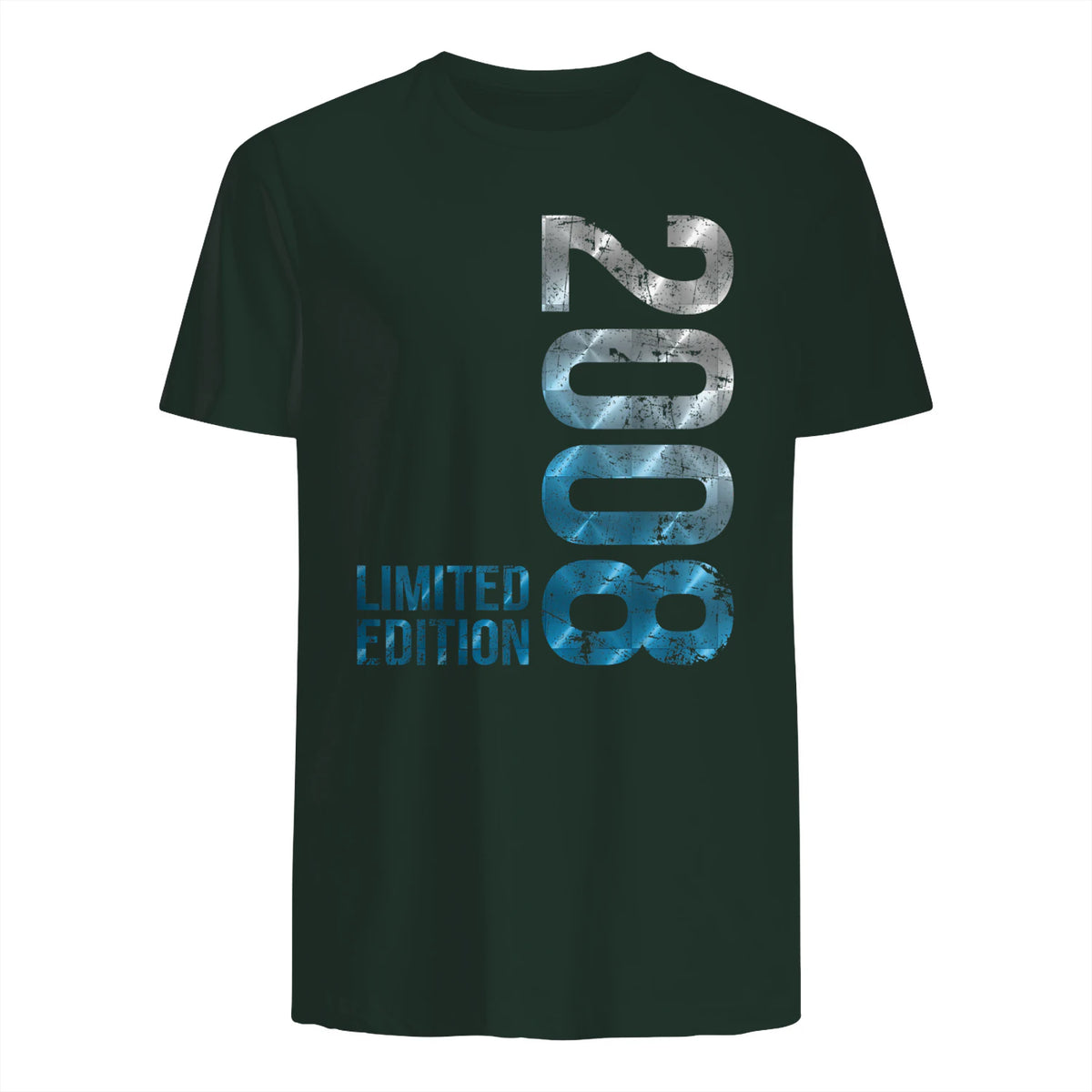 Vintage Eighteenth Birthday Gift T-Shirt in Forest Green - back view