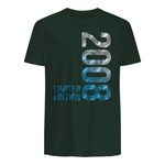 Vintage Eighteenth Birthday Gift T-Shirt in Forest Green - back view