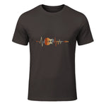 Music Guitarist Heartbeat Guitar in Dark Chocolate - front view