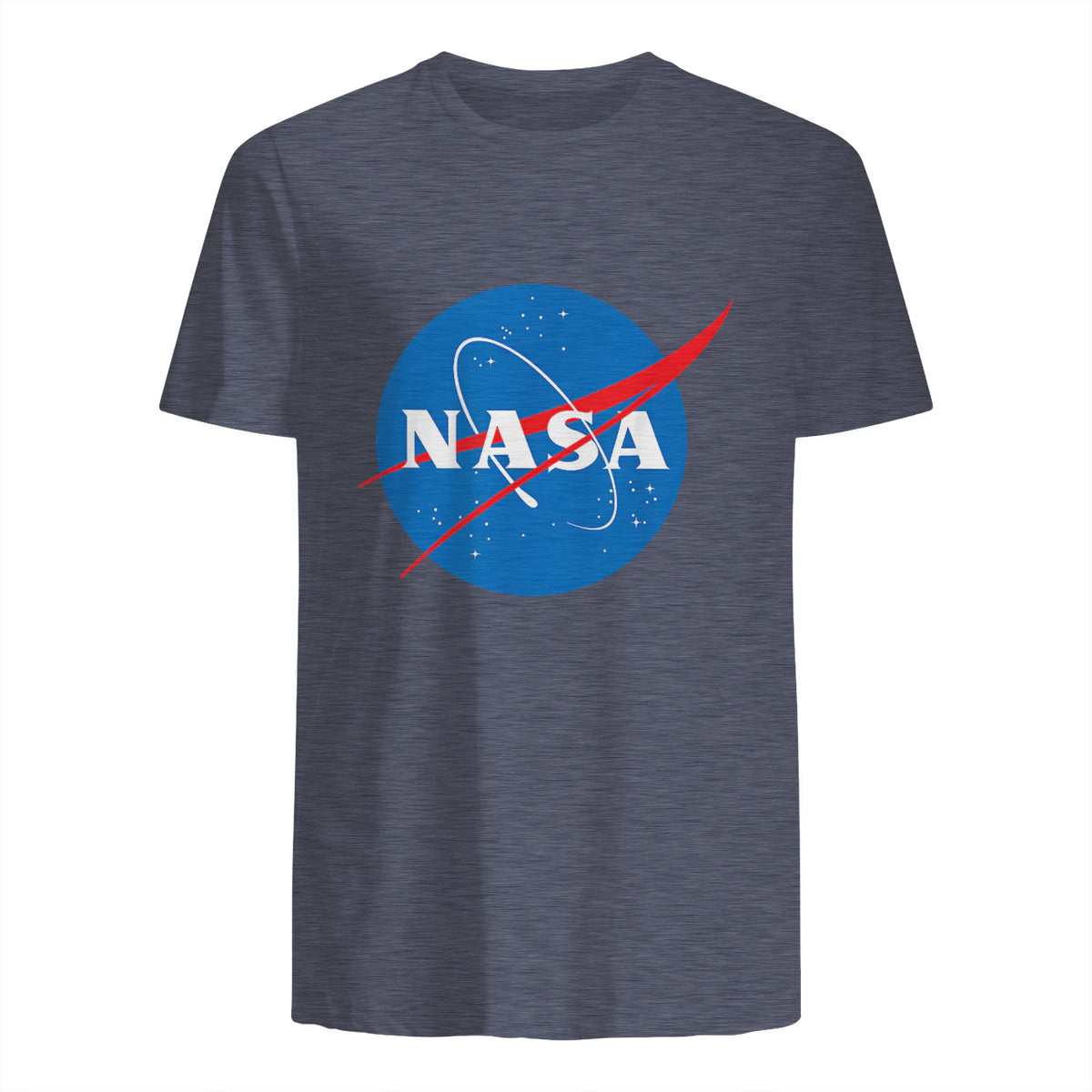 NASA Meatball Official Logo T-Shirt in Heather Navy - back view