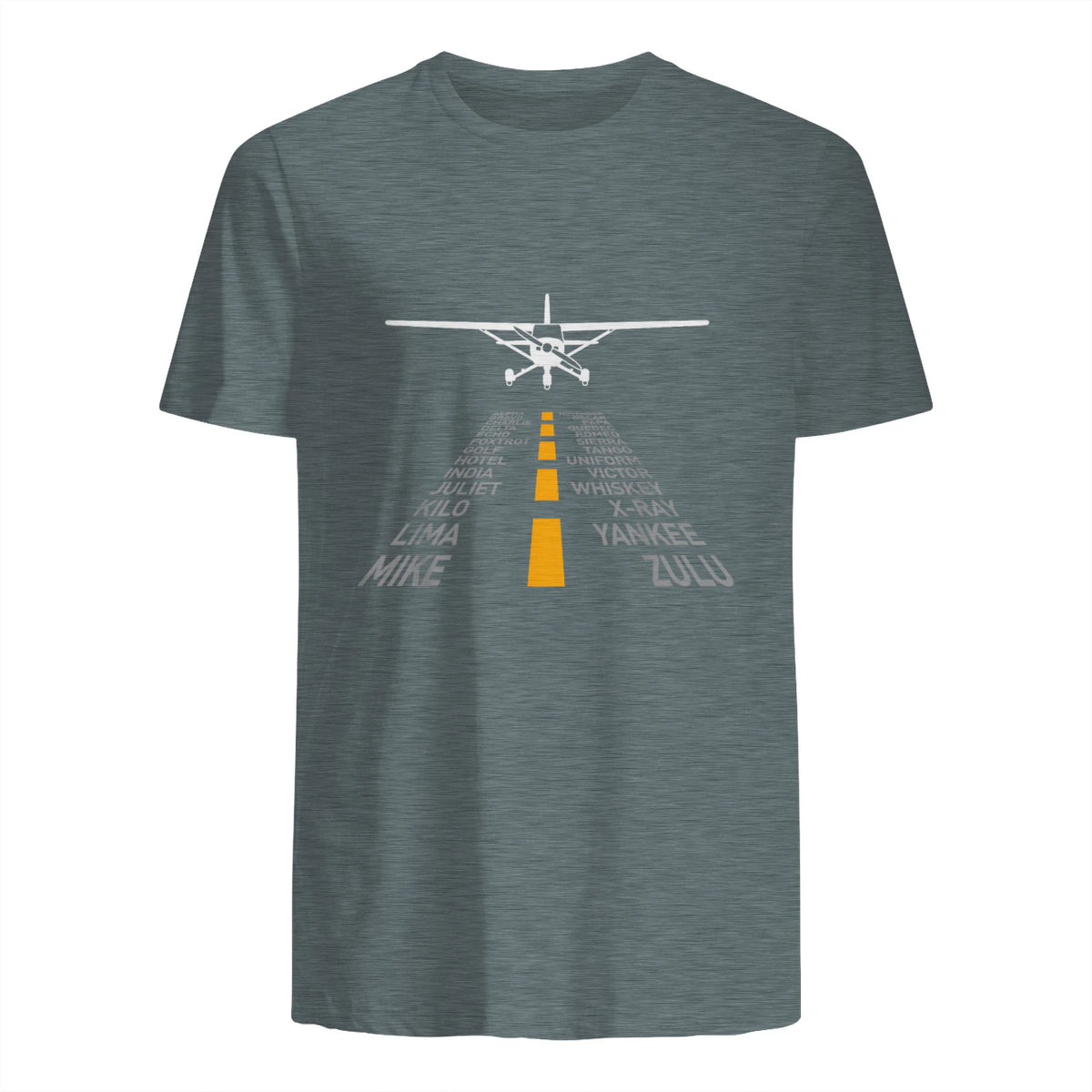 Avion RC Pilot Aéroport Piste Phonetic Alphabet Petit Avion in Dark Heather - back view