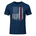Best Dad Ever With US American Flag Gift For Father's Day in Navy - front view