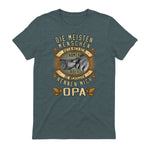 Opa Spruch Die Meisten Menschen Nennen Mich Beim Namen in Dark Heather - back view