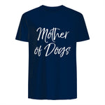 Cute Dog Mom Gift Funny Dog Owner Quote Item Mother of Dogs in Navy - back view