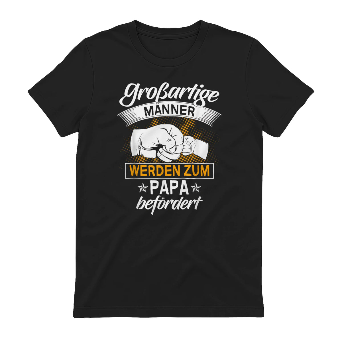 Vatertag Vaterschaft Geschenke Großartige Männer Werden Zum Papa Befördert Werdender Vater , Schwarz, S, V-Aussch in Black - back view