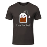 It's a Tea Shirt funny kawaii cute Tea humour Tshirt Tee in Dark Chocolate - front view