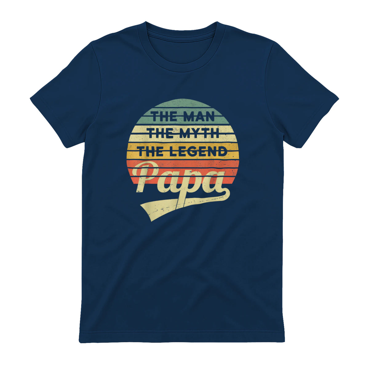 Vatertag Retro - The Man The Myth The Legend Papa in Navy - back view