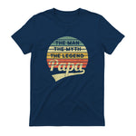 Vatertag Retro - The Man The Myth The Legend Papa in Navy - back view