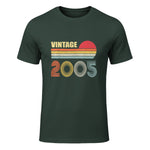 Vintage Nineteenth Birthday T-Shirt in Forest Green - front view