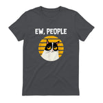 Ew, People - Funny Cat Lover Gift T-Shirt in Charcoal - back view