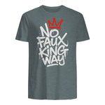 No Faux King Way T-Shirt in Dark Heather - back view