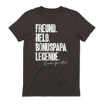 Bonuspapa Bester Stiefpapa Stiefvater Bonus Papa T-Shirt in Dark Chocolate - back view