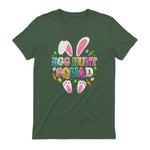 Egg Hunt Squad Bunny Happy Easter Day in Military Green - back view