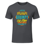 Mens Never Dreamed That I'd Become A Grumpy Old Man Funny Short Sleeve in Charcoal - front view