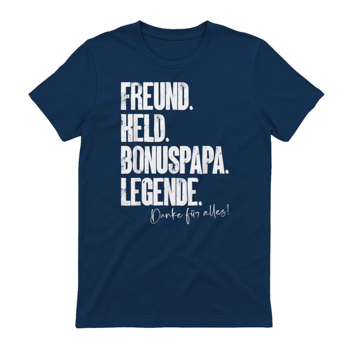 Bonuspapa Bester Stiefpapa Stiefvater Bonus Papa T-Shirt in Navy - back view