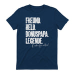 Bonuspapa Bester Stiefpapa Stiefvater Bonus Papa T-Shirt in Navy - back view