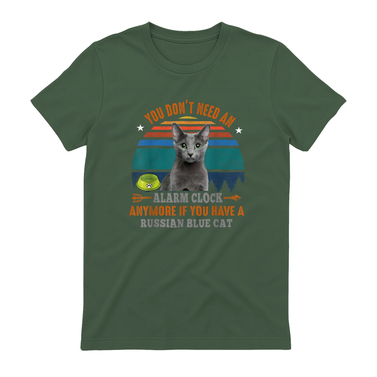 Chat – You Don't Need an Alarm Clock, Anymore, bleu russe in Military Green - back view