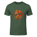 Thundercats Flare Circle Logo T-Shirt in Military Green - front view