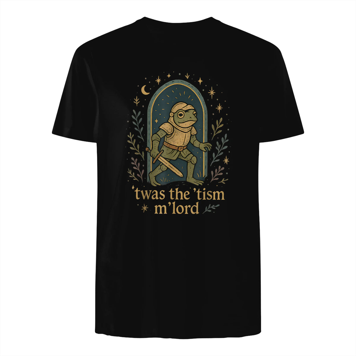 TWAS The Tism M Lord Frog Knight - Autism Awareness Magical in Black - back view