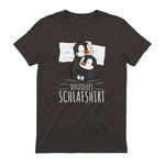 Offizielles Schlafshirt Pinguin Schlafanzug Penguin Kurzarm in Dark Chocolate - back view