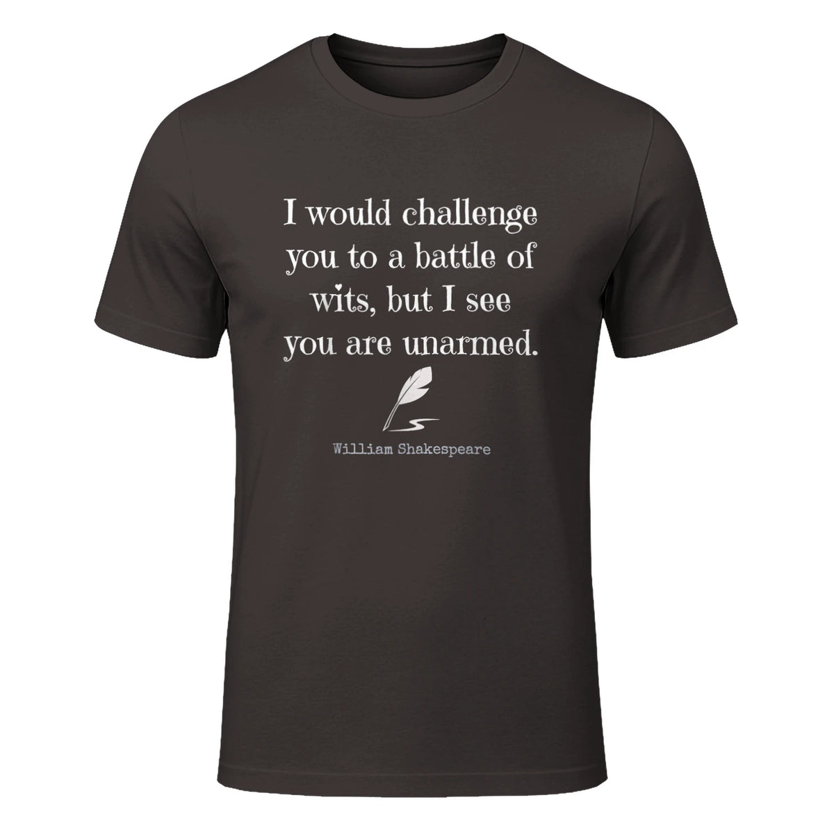 William Shakespeare Quote English Literature & Classic Plays in Dark Chocolate - front view