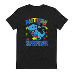 Kids Autism Awareness is My Superpower Boys in Black - back view