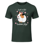 Just a Girl Who Loves Guinea Pigs - Cute Pets Lover Gift in Forest Green - front view