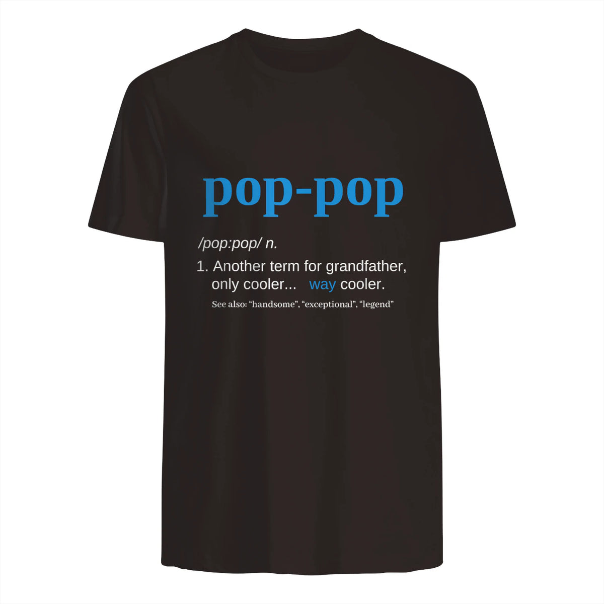 Pop Pop Gifts Grandpa Fathers Day in Dark Chocolate - back view