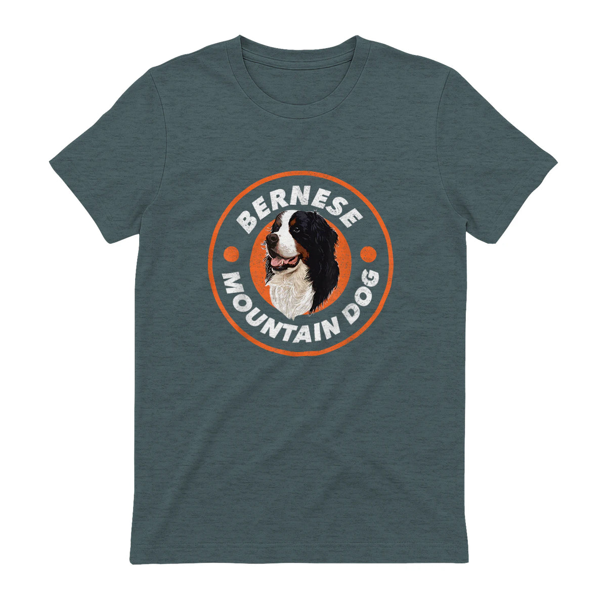 Bouvier bernois Love - Rétro amoureux des chiens in Dark Heather - back view