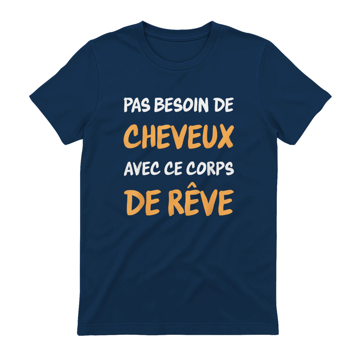 Calvitie Humour Papa Chauve in Navy - back view