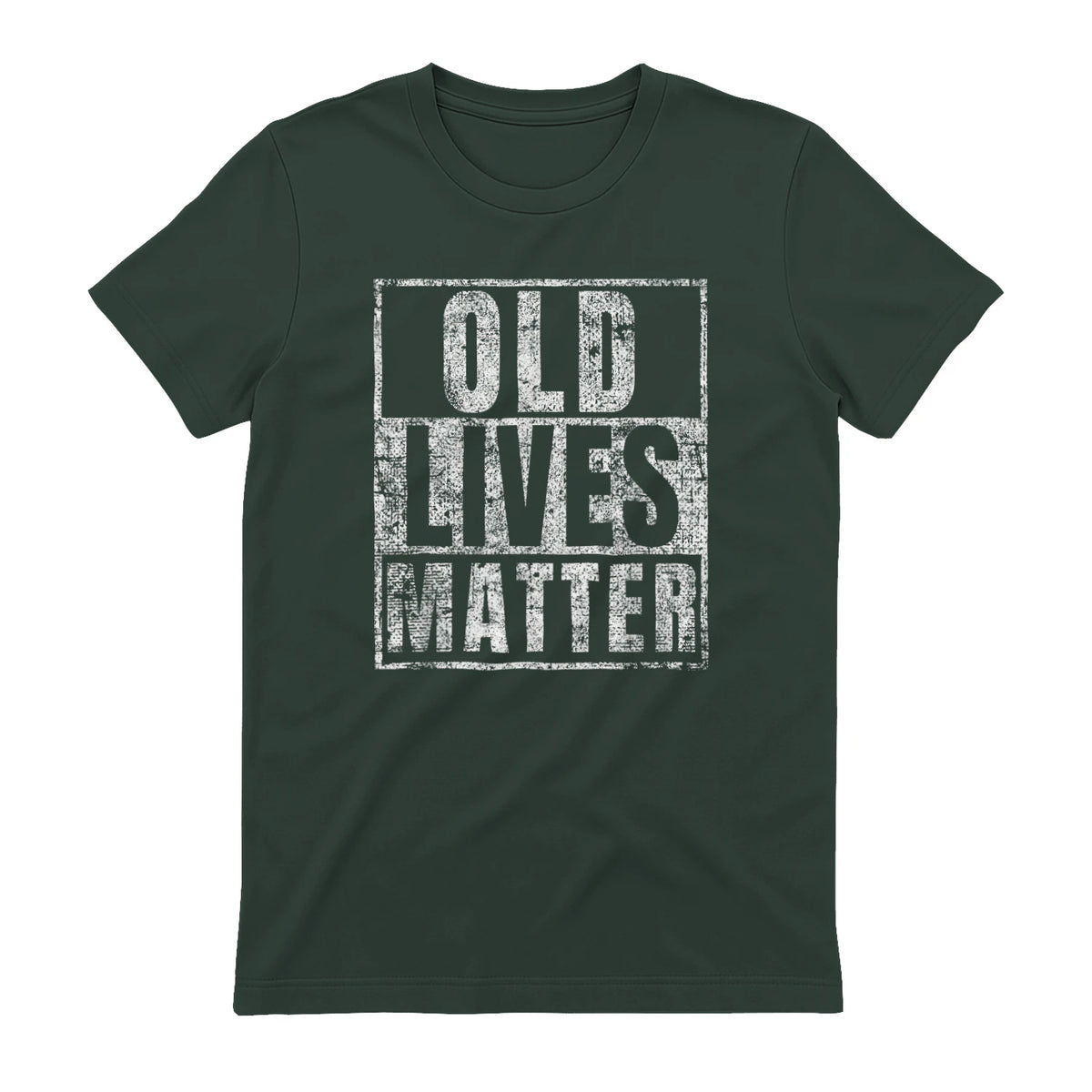 Old Lives Matter Funny Birthday Party Gag Gift for Dad in Forest Green - back view
