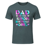 K-Pop Girl Dad T-Shirt in Dark Heather - front view