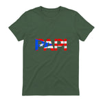 Puerto Rico Flag Father's Day Patriotic Puerto Rican Pride in Military Green - back view